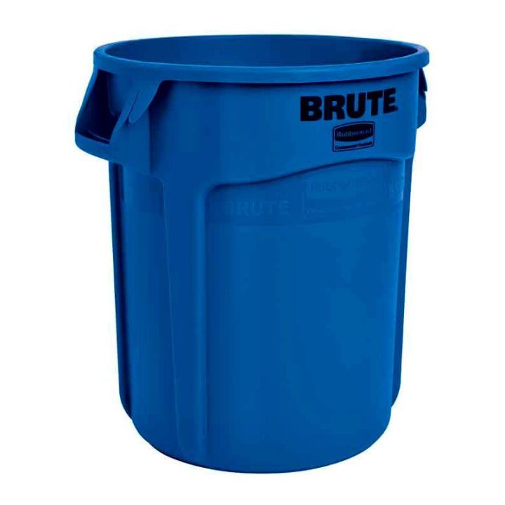 Conteneur Brute 75 L avec conduits d'aération bleu.