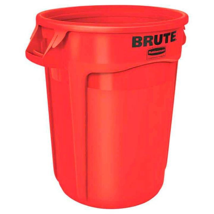 Conteneur Brute 121 L avec conduits d'aération rouge.