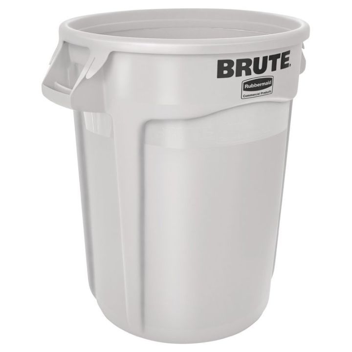 Conteneur Brute 121 L avec conduits d'aération blanc.