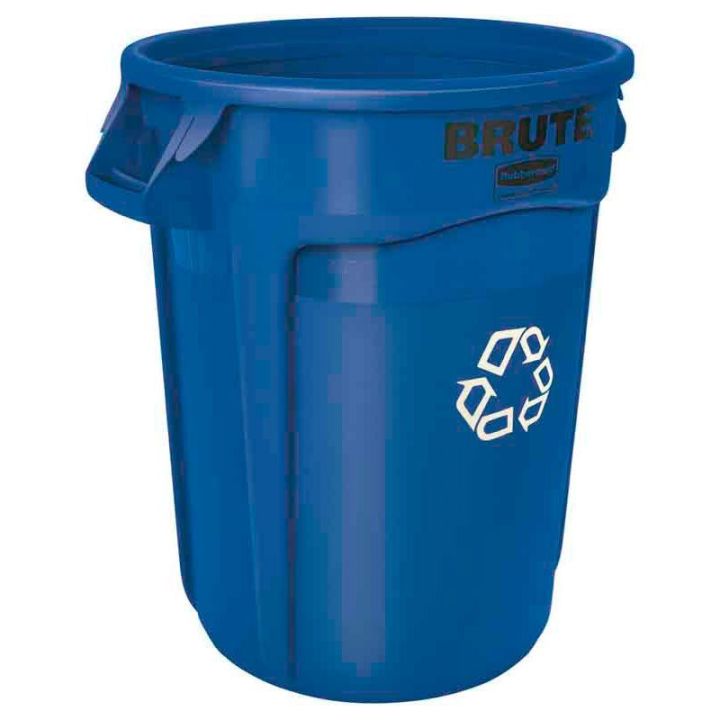 Conteneur Brute 121 L avec conduits d'aération bleu.