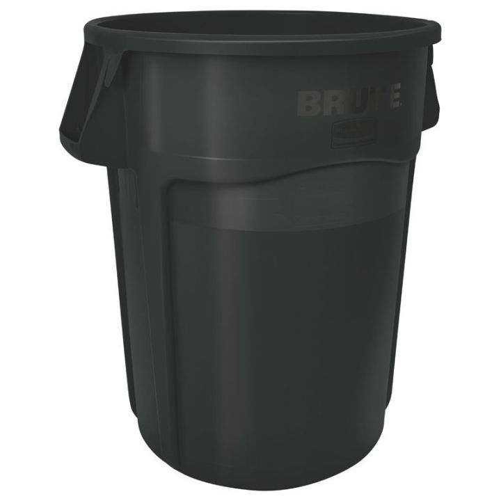 Conteneur Brute 166 L avec conduits d'aération noir.