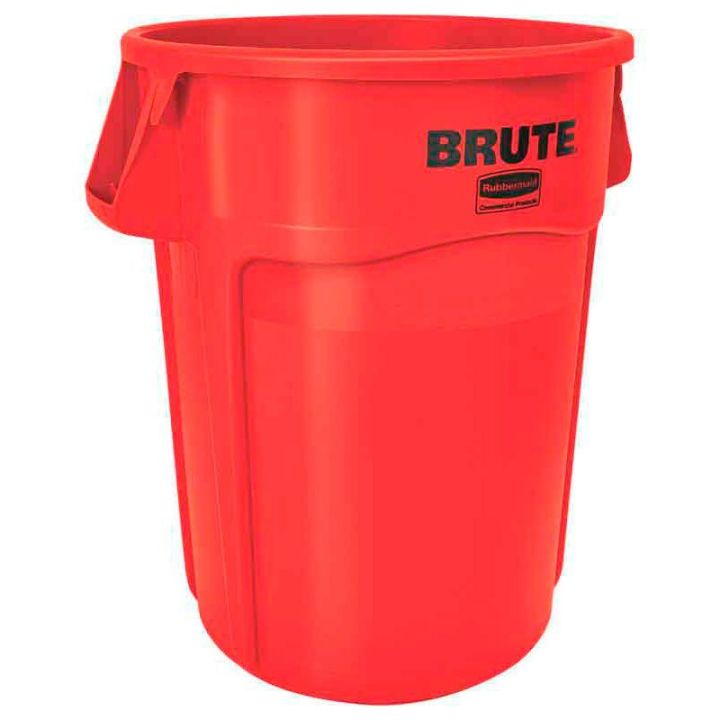 Conteneur Brute 166 L avec conduits d'aération rouge.