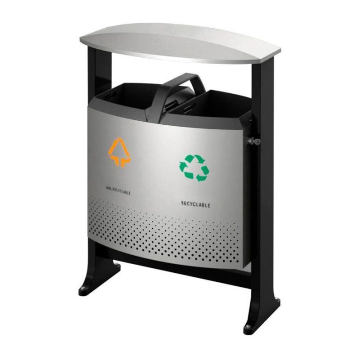 Poubelle d'extérieur tri sélectif 2x39 L.