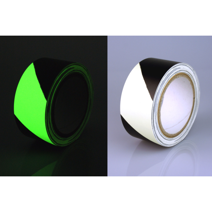 Marquage au sol Bande luminescente bi-couleur pour voie d'évacuation