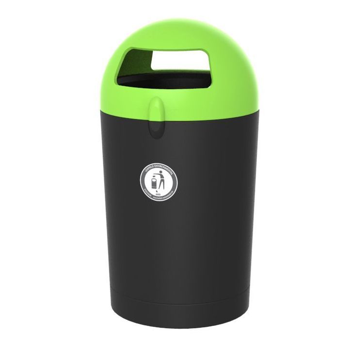 Poubelle Dôme 100 L vert.