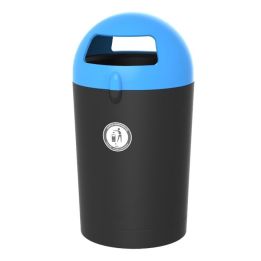 Poubelle Dôme 100 L bleu.