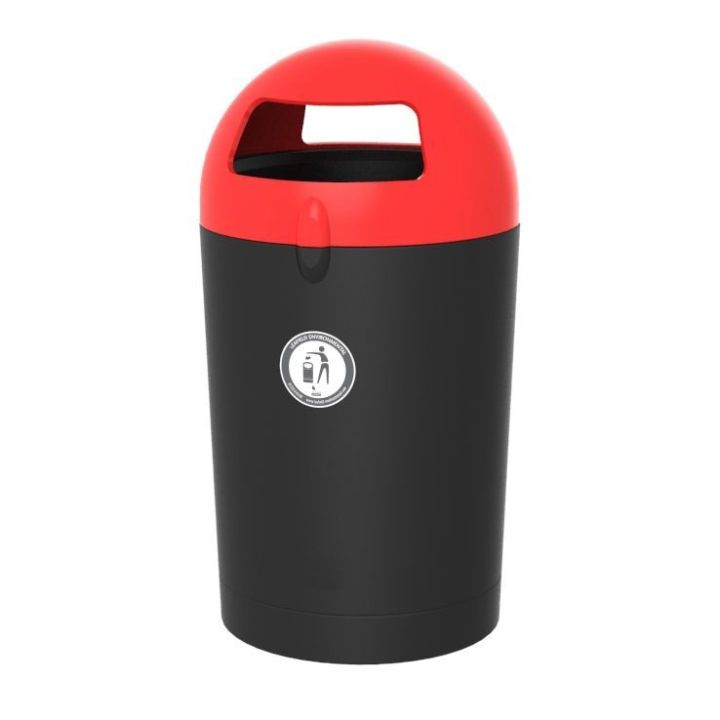 Poubelle Dôme 100 L rouge.