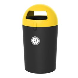 Poubelle Dôme 100 L jaune.