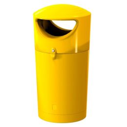 Poubelle Hooded 100 L jaune.
