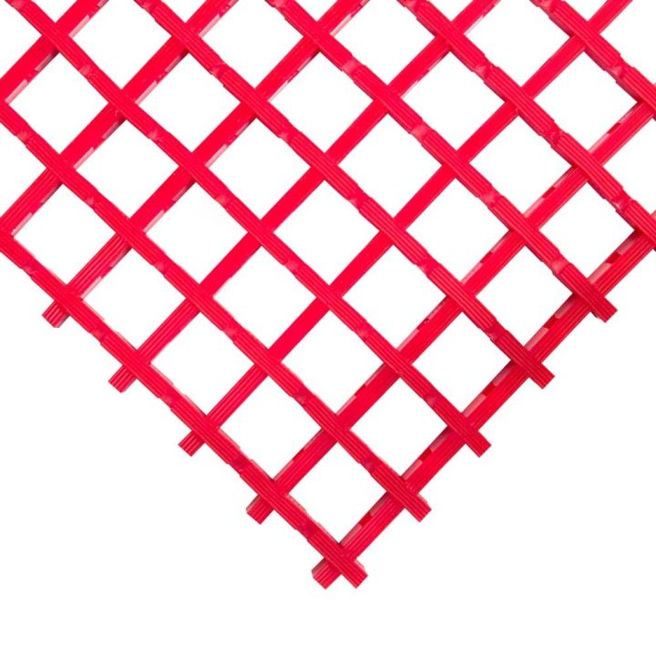 Caillebotis antidérapants en PVC - maille 22x22mm - Caillebotis industriel COBAMAT STANDARD coloris rouge