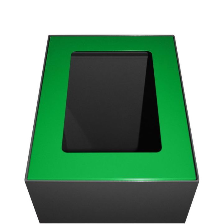 Couvercle pour unité de tri sélectif vert.