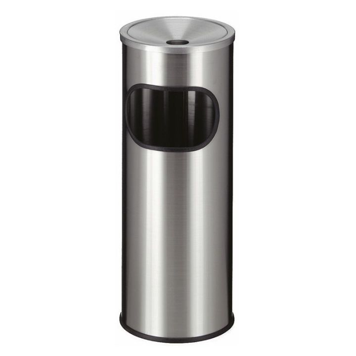 Poubelle cendrier en inox.