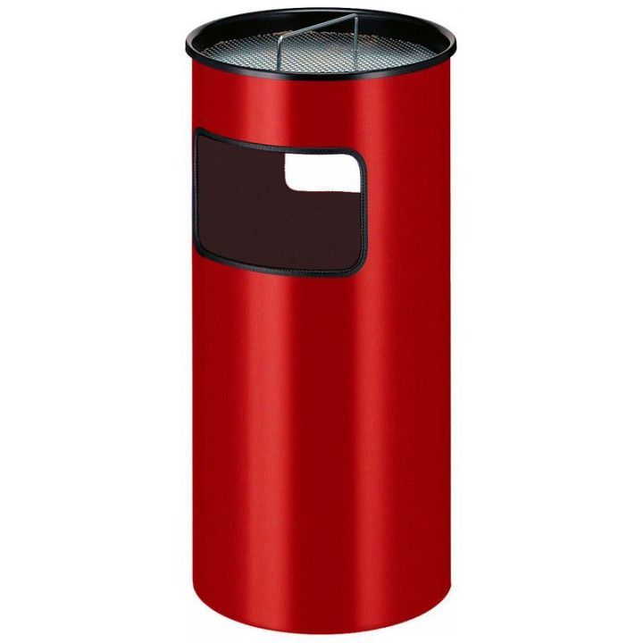 Poubelle cendrier 50 L rouge.
