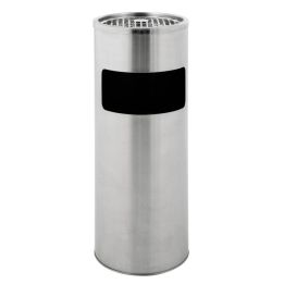Poubelle cendrier ronde 12 L inox mat.