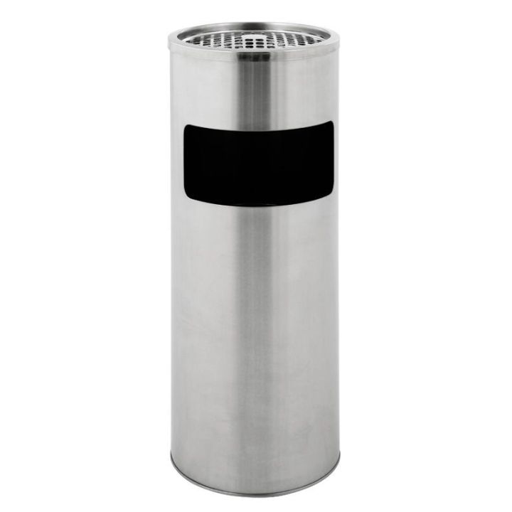 Poubelle cendrier ronde 12 L inox mat.