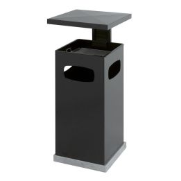 Poubelle cendrier couvercle amovible 70 L anthracite