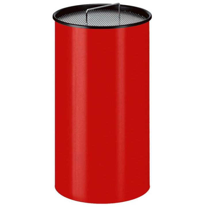 Cendrier bac à sable rond rouge.