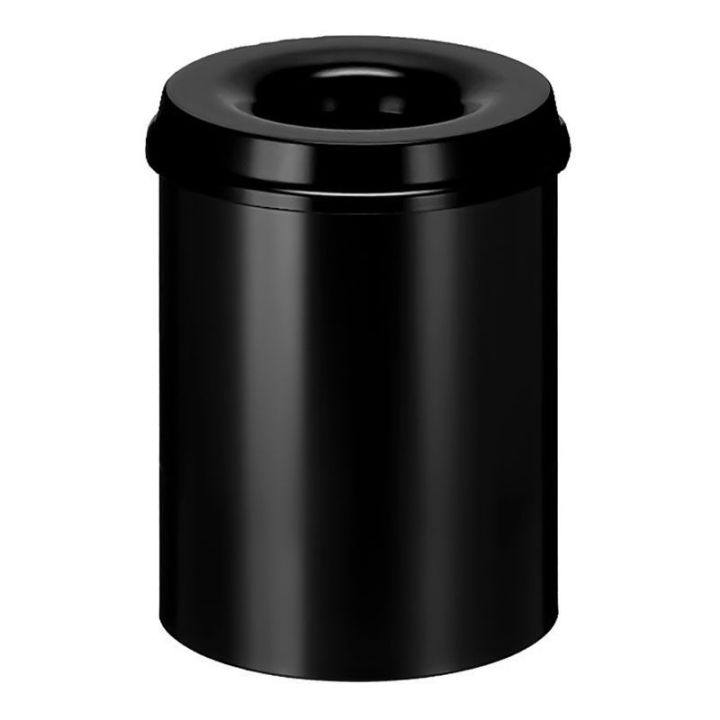 Poubelle anti-feu noir