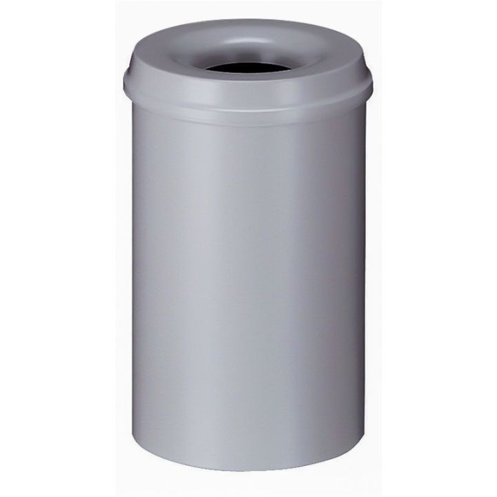 Poubelle anti-feu 20 L gris.