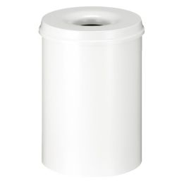 Poubelle anti-feu 30 L blanc.
