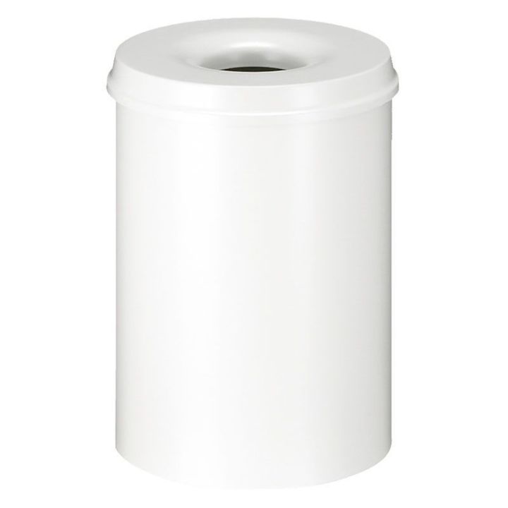 Poubelle anti-feu 30 L blanc.