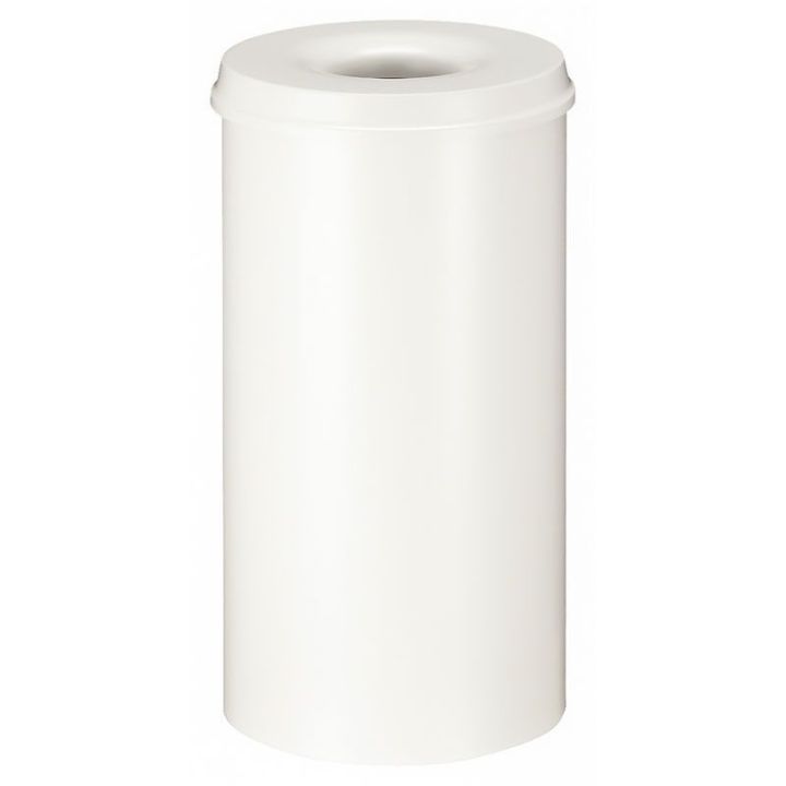 Poubelle anti-feu 50 L blanc.