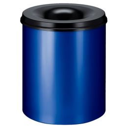 Poubelle anti-feu 80 L bleu noir.
