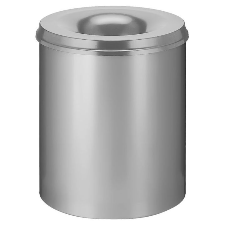 Poubelle anti-feu 80 L gris.