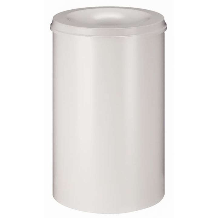 Poubelle anti-feu 110 L blanc.