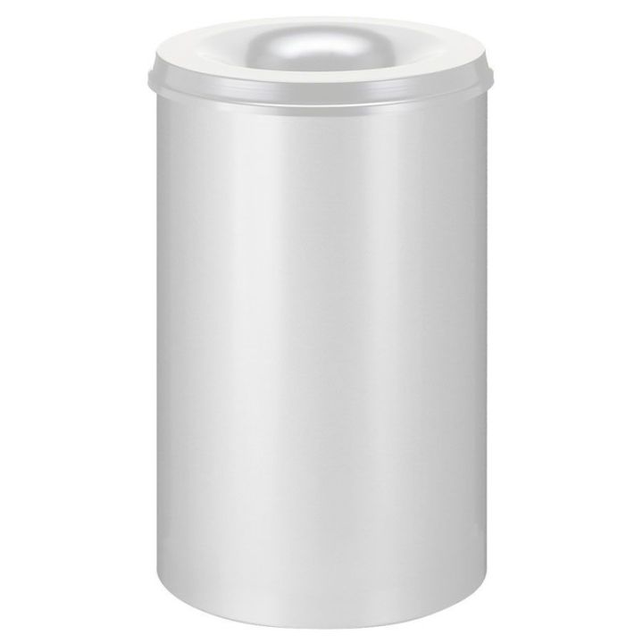 Poubelle anti-feu 110 L gris clair.