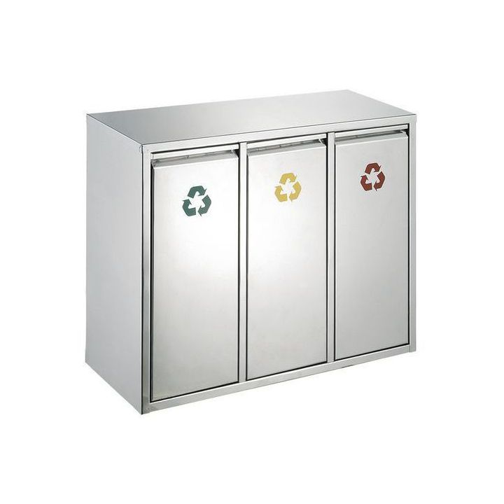 Poubelle tri sélectif 3 x 8 Litres