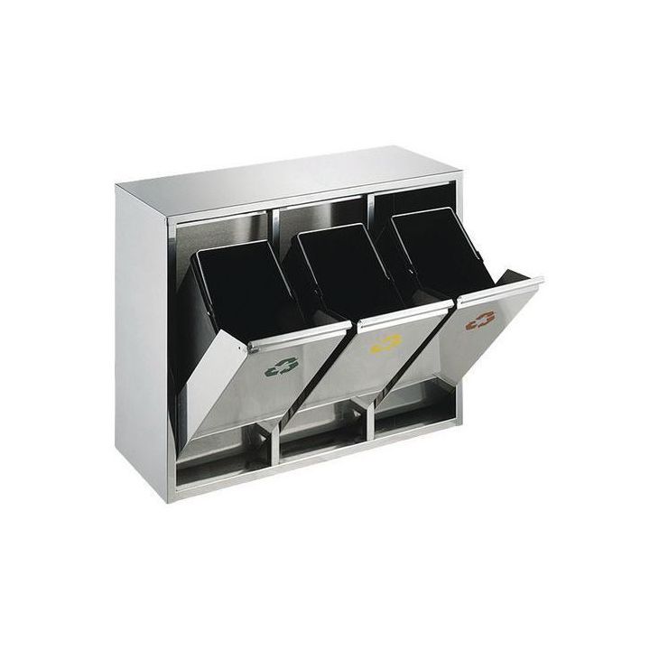 Poubelle tri sélectif 3 x 8 Litres