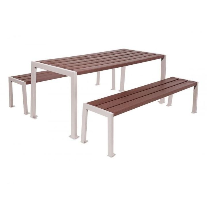 Table de pique-nique Silaos® Gris RAL 7044