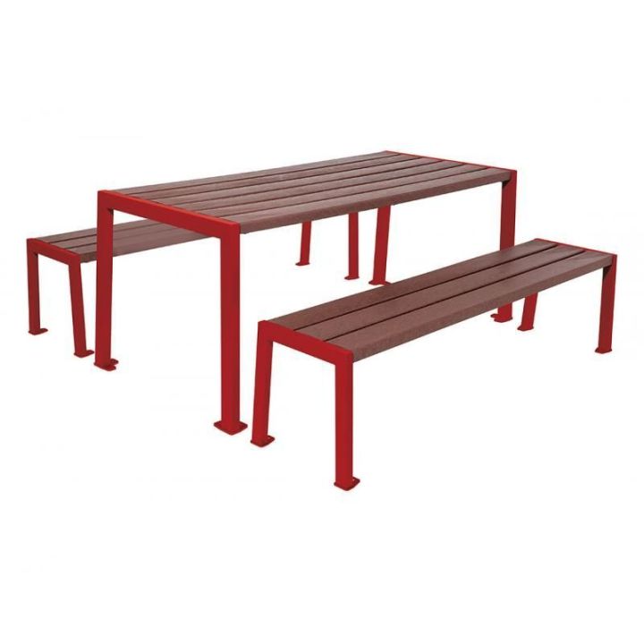 Table de pique-nique Silaos® Rouge RAL 3004