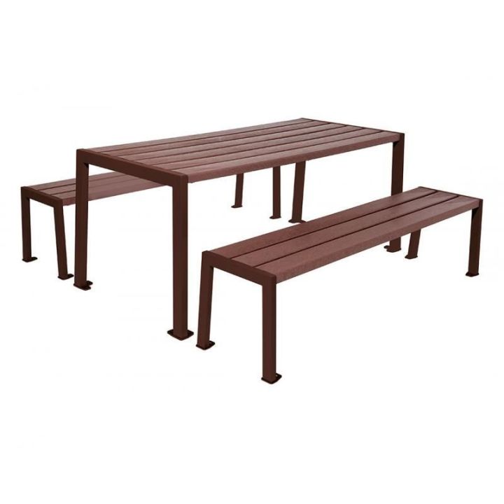 Table de pique-nique Silaos® Brun RAL 8017