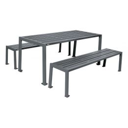 Table de pique-nique Silaos® acier Gris Procity