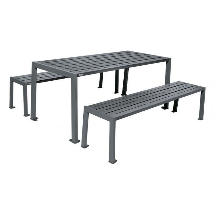Table de pique-nique Silaos® acier Gris Procity