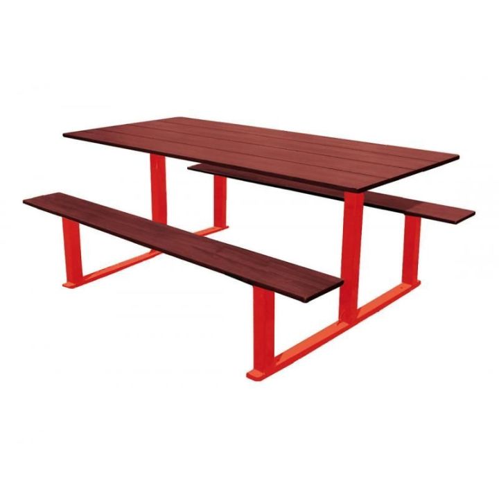 Table de pique-nique Riga rouge RAL 3020