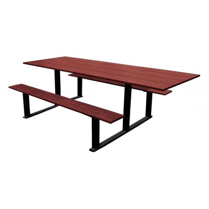 Table de pique-nique Riga pour PMR noir RAL 9005