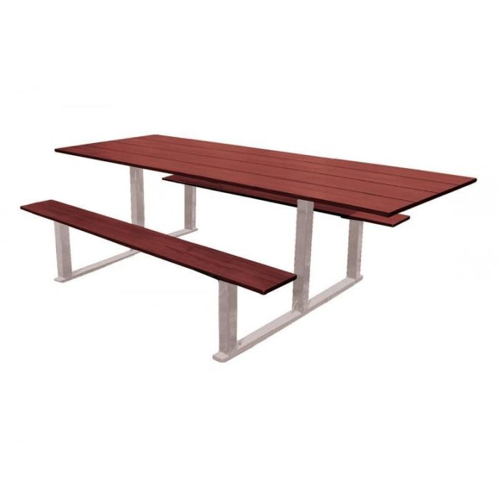 Table de pique-nique Riga pour PMR gris RAL 7044
