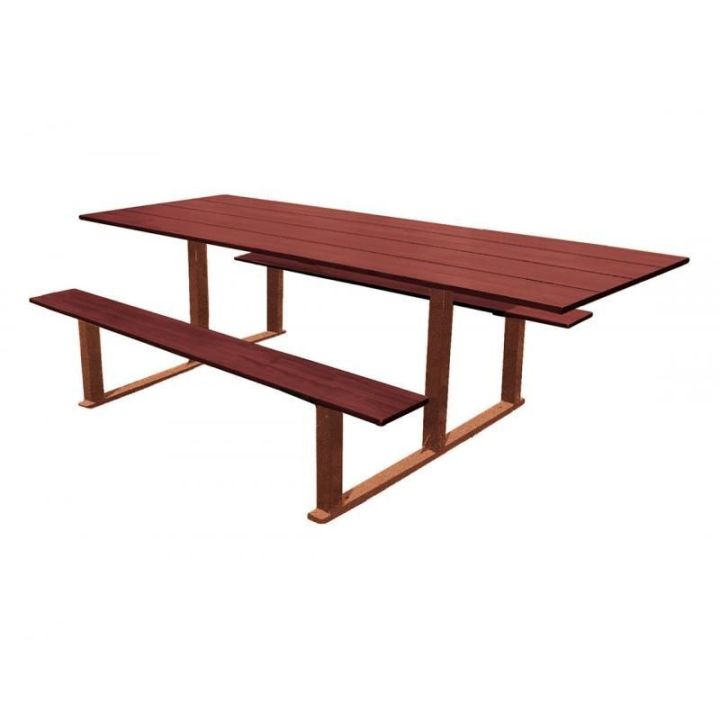 Table de pique-nique Riga pour PMR Aspect Corten