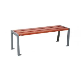 Banquette Silaos® gris procity, finition acajou, 1200 mm