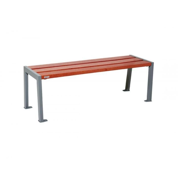 Banquette Silaos® gris procity, finition acajou, 1200 mm