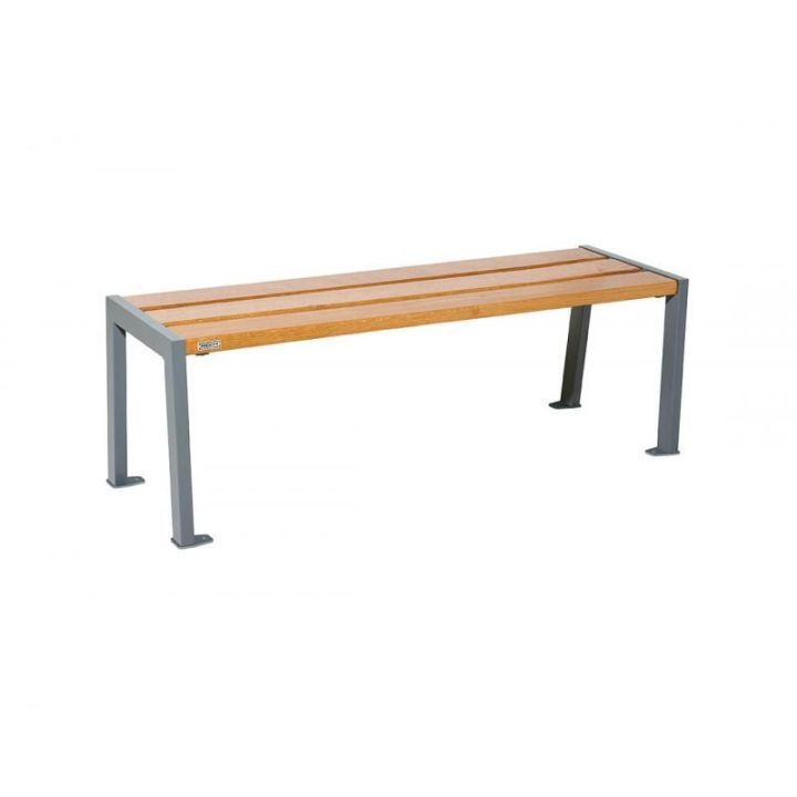 Banquette Silaos® gris procity, finition chêne clair, 1200 mm