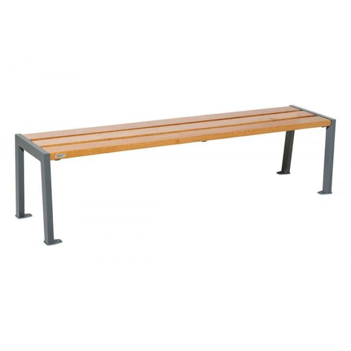 Banquette Silaos® gris procity, finition chêne clair, 1800 mm