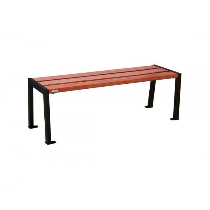 Banquette Silaos® noir RAL 9005, finition acajou, 1200 mm