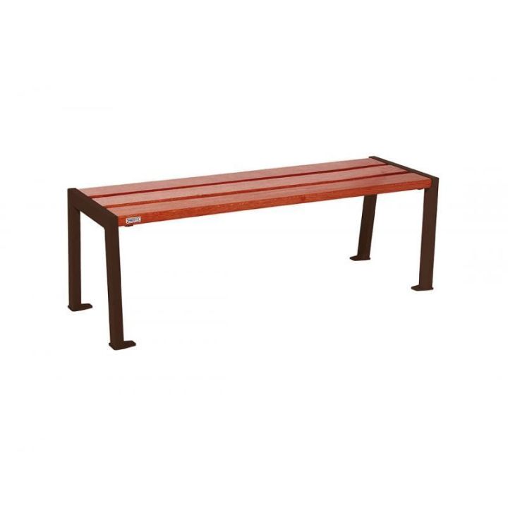 Banquette Silaos® brun RAL 8017, finition acajou, 1200 mm