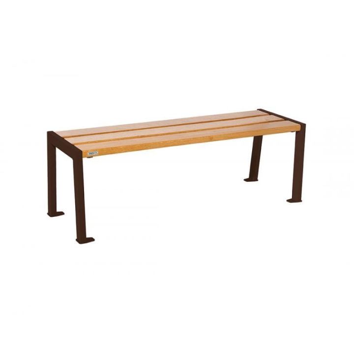 Banquette Silaos® brun RAL 8017, finition chêne clair, 1200 mm