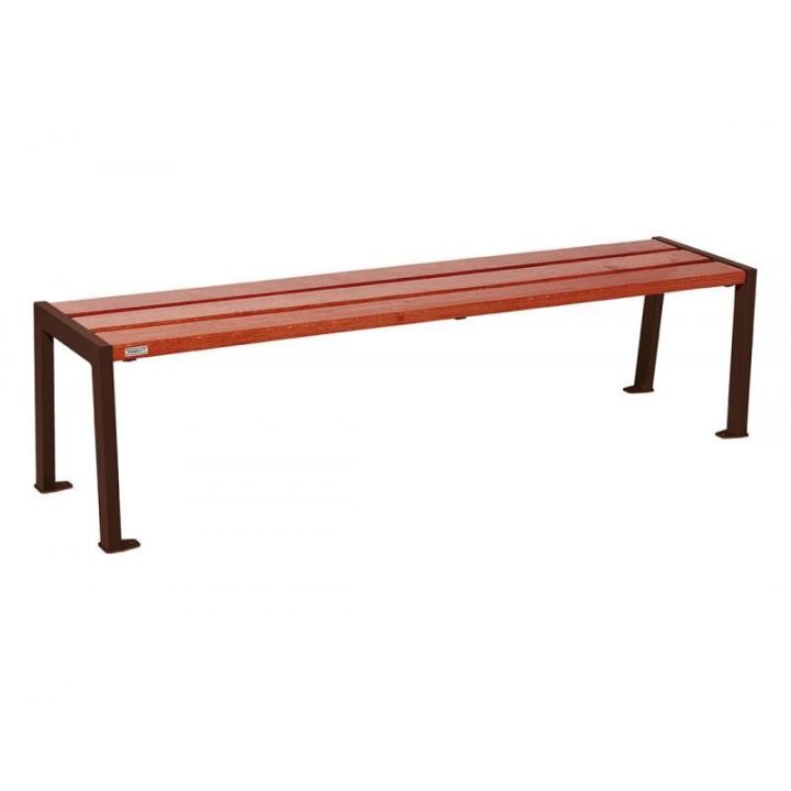 Banquette Silaos® brun RAL 8017, finition acajou, 1800 mm
