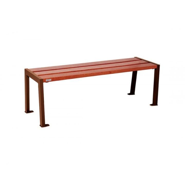 Banquette Silaos® Aspect Corten, finition acajou, 1200 mm